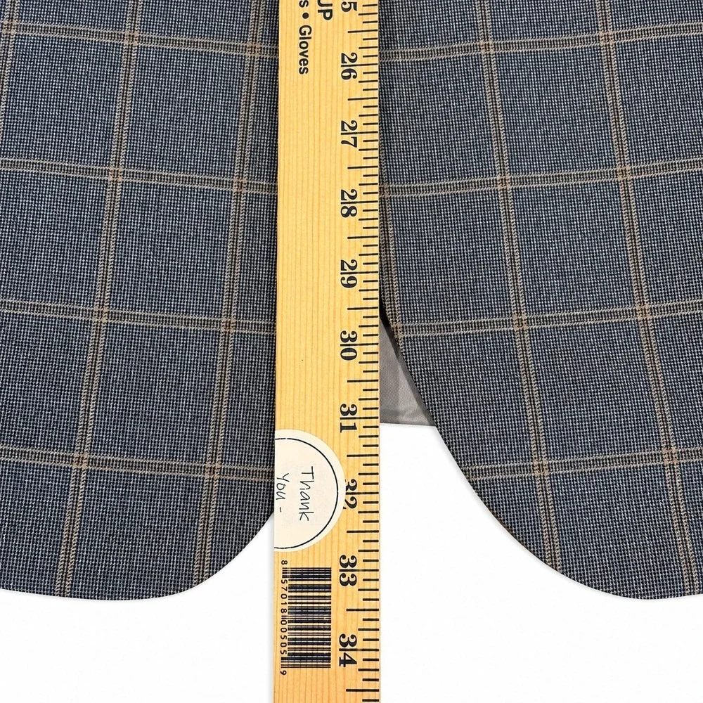 Brooks Brothers BrooksCool Madison Fit 42L Sport Coat Windowpane Gray Summer